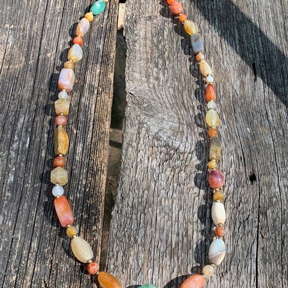 Vintage Multi Gemstone Necklace - Picture 2 of 4